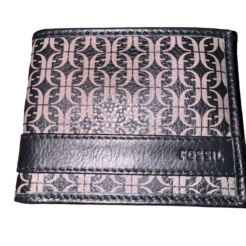 Fossil Lufkin INTL Traveler Medium Brown men Leather Wallet NWT